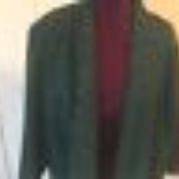 DANNY AND NICOLE WOMAN'S SIZE 22W OPEN FRONT JACKET 3/4 SLEEVES POLYESTER GREEN - Picture 3 of 3